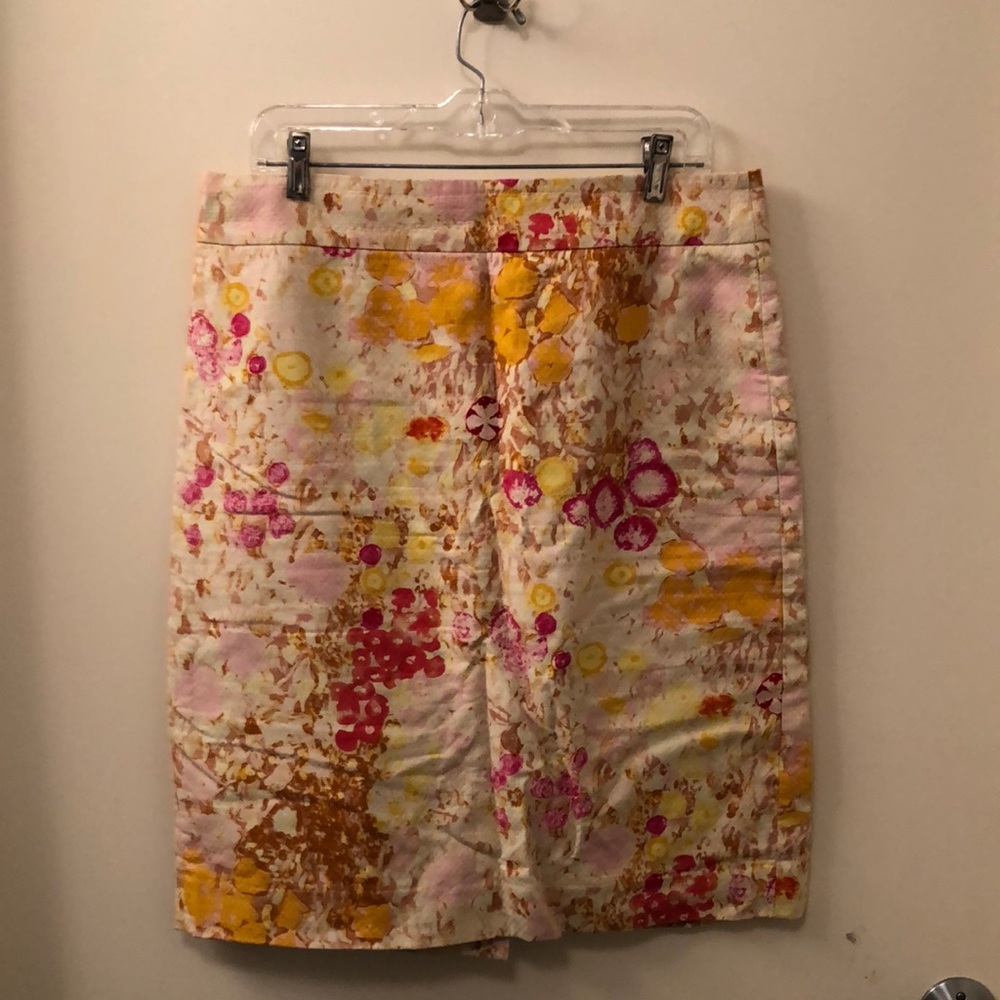 J.crew Floral Pencil Skirt